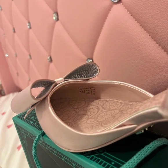 Aldo WICKED Blush Pink Heels with Bow Accent - Picture 7 of 8